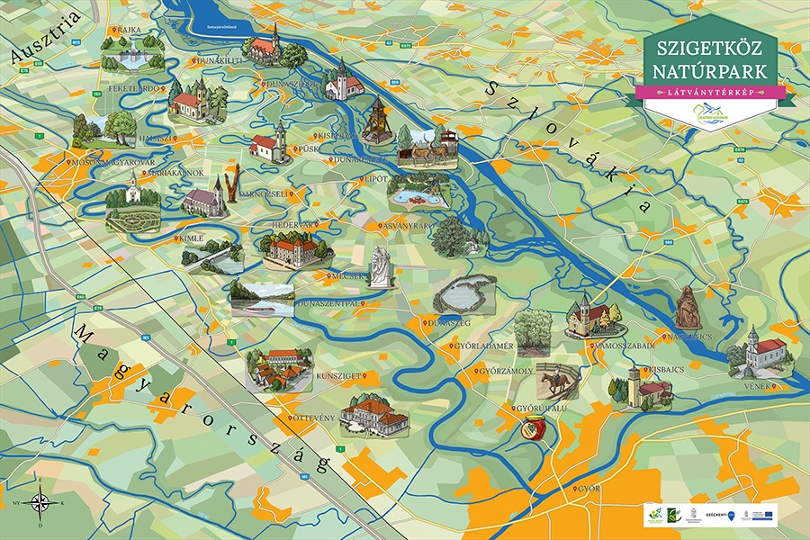 Szigetköz látványtérképe. Kép forrása