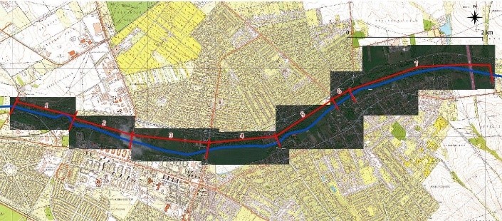 Kép: A Rákos-patak-revitalizációs szakaszai (tervezet)