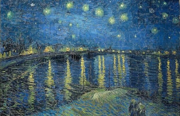 Kép: A színek ábrázolása nagyon fontos volt Van Gogh számára, a „Starry Night Over the Rhone” című festményének éjszakai égboltján és csillogó vizén élénken köszön vissza a híres „kobaltkék” árnyalat.