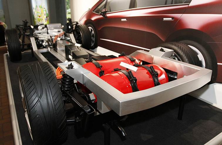 Egy Honda hidrogén üzemanyag tartálya. Fotó: wikipedia